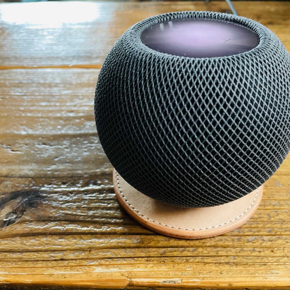 homepod mini 用レザーベース レザーインシュレーター スマホ