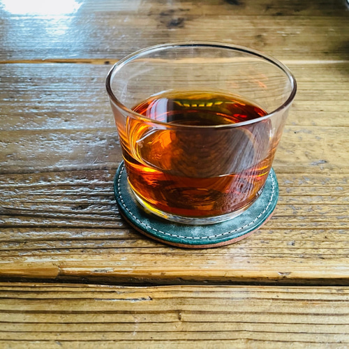 コースター　即購入不可 5枚セット】レザーコースター マル コースター permanent store