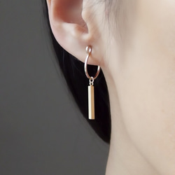 [14kgf] Short brass sticks : oval ear clips 第1張的照片