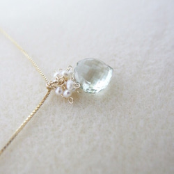 [14kgf] 2WAY Green amethyst : heart shape 第2張的照片