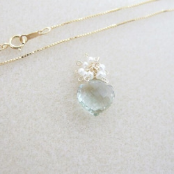 [14kgf] 2WAY Green amethyst : heart shape 第4張的照片