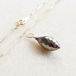 [14kgf] Dew drop Pyrite : 2WAY box chain 第1張的照片