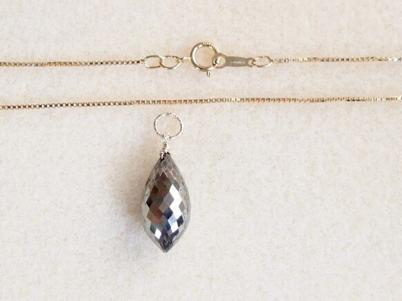 [14kgf] Dew drop Pyrite : 2WAY box chain 第2張的照片