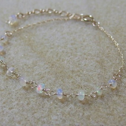 [14kgf] Half precious opal bracelet 5枚目の画像