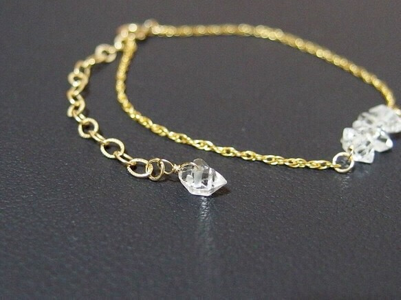 [14kgf] Harkimer diamond : Line bracelet 第3張的照片