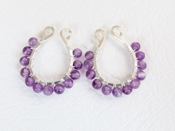 [Silver filed] 2WAY Amethyst × pearl 5枚目の画像