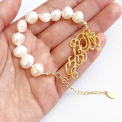 [14kgf] Filigree pearl bracelet 第5張的照片