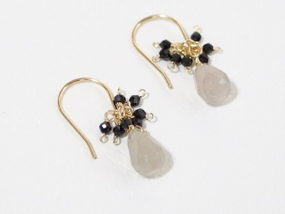 [14kgf] 2WAY Gray onyx × black spinel 第2張的照片