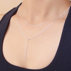 [Silver 925] Lariat : Double cable chain 第1張的照片