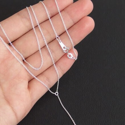 [Silver 925] Lariat : Double cable chain 第3張的照片
