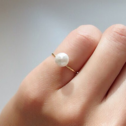 [14kgf] Mirror ball ring : shell pearl 2枚目の画像