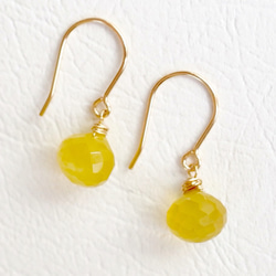 [14kgf] Yellow chalcedony pierce 3枚目の画像