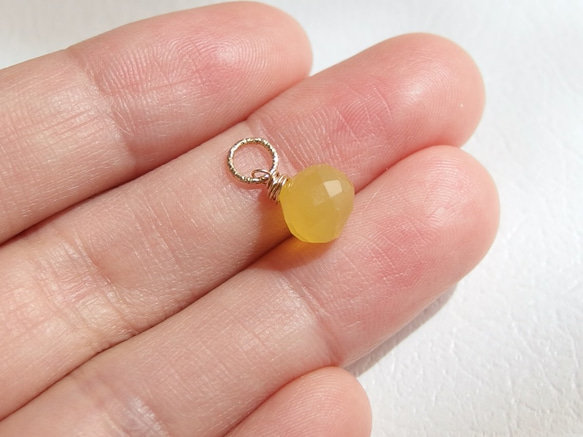 [14kgf] Yellow chalcedony necklace top 第3張的照片