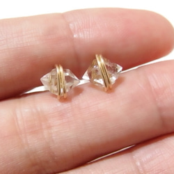 [14kgf] Herkimer diamond studs 4枚目の画像