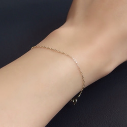 [14kgf] Rectangle chain bracelet 3枚目の画像