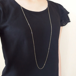[14kgf] Flat cable chain long necklace 100cm 第1張的照片
