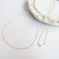 [14kgf] Flat cable chain long necklace 100cm 第2張的照片