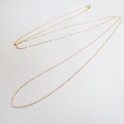[14kgf] Flat cable chain long necklace 100cm 3枚目の画像