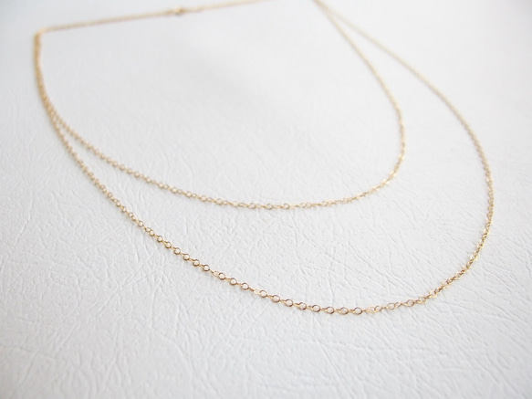 [14kgf] Flat cable chain long necklace 100cm 4枚目の画像