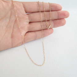 [14kgf] Flat cable chain long necklace 100cm 5枚目の画像