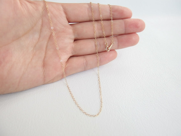 [14kgf] Flat cable chain long necklace 100cm 第5張的照片