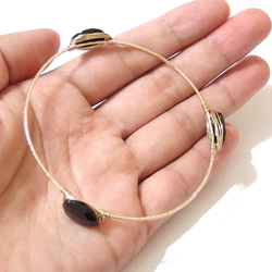 [12kgf/14kgf] Black spinel bangle 5枚目の画像