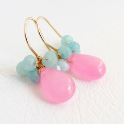 [14kgf] Tropical jade : pink × milky blue 1枚目の画像