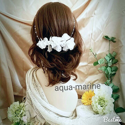 ビーズクラウン&白花びら飾り～ Artemisアルテミス～ 3枚目の画像