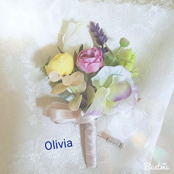 Momo…☆☆さまオーダーメイド　ナチャラルテイストの髪飾り～ Oliviaオリビア～ 3枚目の画像