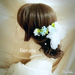 ホワイトオーガンジーリボン&あじさい～ Renateﾚﾅｰﾃ～ 4枚目の画像