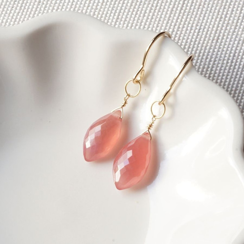 インカローズのシンプルピアス/K14GF ピアス（フック・チェーン） Lufu  