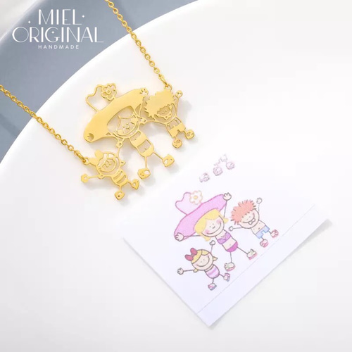 手書きのイラストがそのままネックレスに！！オリジナルネックレス