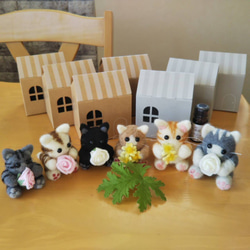 ❤️安眠or認知症予防選べるオイル付【猫】癒しのアロマにゃんこ◇あなたのにゃんこをお作りします♪羊毛フェルト【オーダー】 1枚目の画像