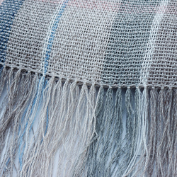 リネンの手織りストール　スプリングエクリュ 8枚目の画像