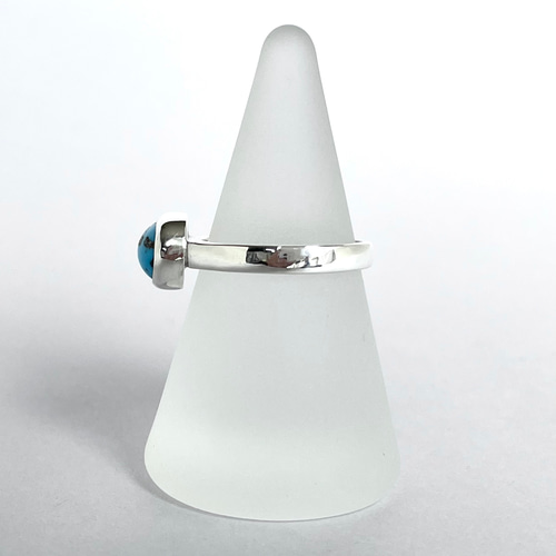 天然石ターコイズ オーバルカボションカット シルバー925 12号〈送料