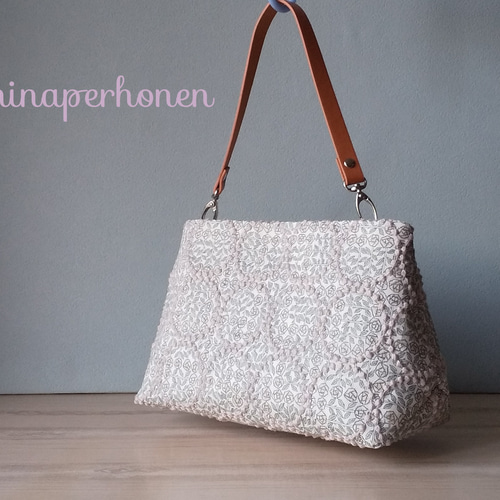 5514A ミナペルホネンハンドメイド　ワンピース＆ブガッティポーチポシェット 5514A ミナペルホネンハンドメイド ワンピース＆ブガッティ