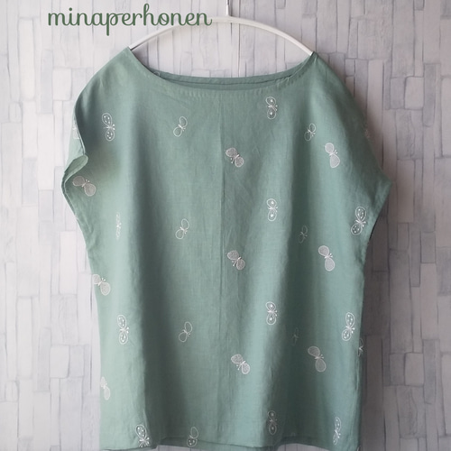 フレンチスリーブ プルオーバー☆ミナペルホネン ハンドメイド （mina  