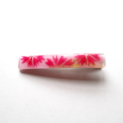 【選べるカラー】矢車菊の押し花スリムヘアクリップ 6枚目の画像
