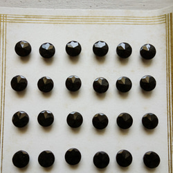 フランス製 1940s 黒いガラスボタン 9mm (3個) 2枚目の画像