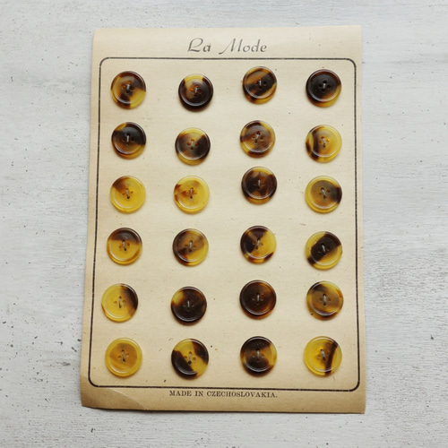 す*ず様 シアーズ　フルブローグ　チェコスロバキア製 チェコスロバキア製 1930s べっ甲風マーブルのプラスチック