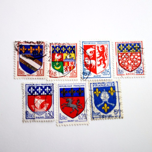 フランス ヴィンテージ 1960s 使用済み切手(古切手) 10枚セット 2枚目の画像