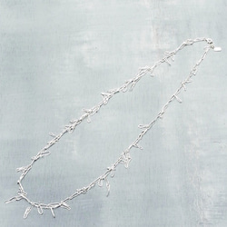 "line" simple silver necklace 第3張的照片
