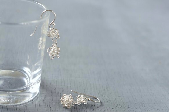 "amami" 2star candies silver pierced earrings 第4張的照片