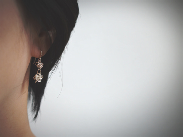 "amami" 2star candies silver pierced earrings 第3張的照片