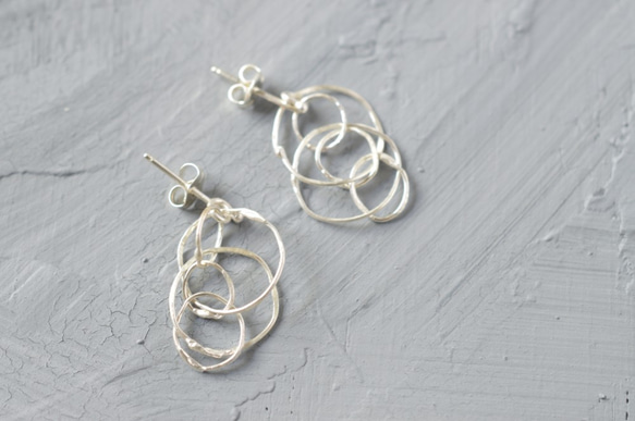 "kemuri"silver pierced earrings 第2張的照片