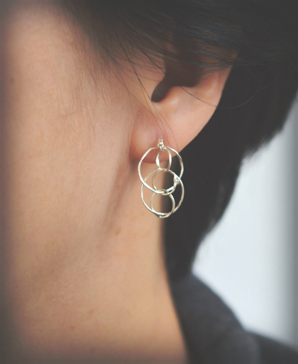 "kemuri"silver pierced earrings 第3張的照片