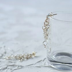 ”grains"silver pierced earrings M 第1張的照片