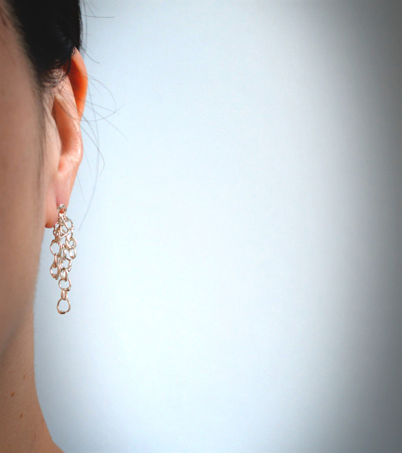 ”grains"silver pierced earrings M 第3張的照片