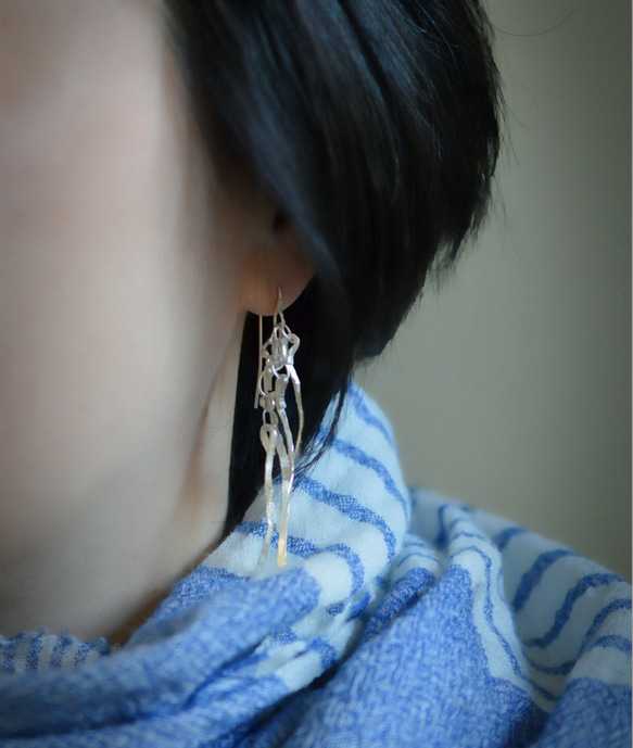 "orihime"silver pierced earrings 第3張的照片