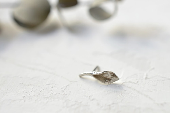 "feuille"silver pin brooch 第1張的照片